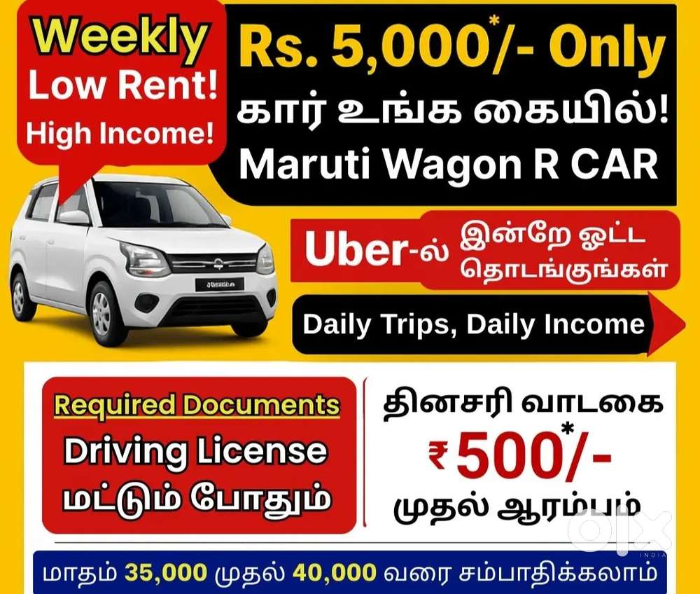 Uber and yellow board car driver