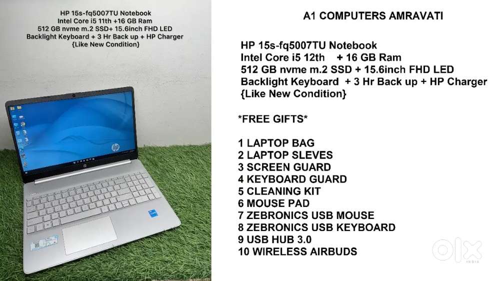HP i5 12th GENRATION LAPTOP A1 COMPUTERS AMRAVATI
