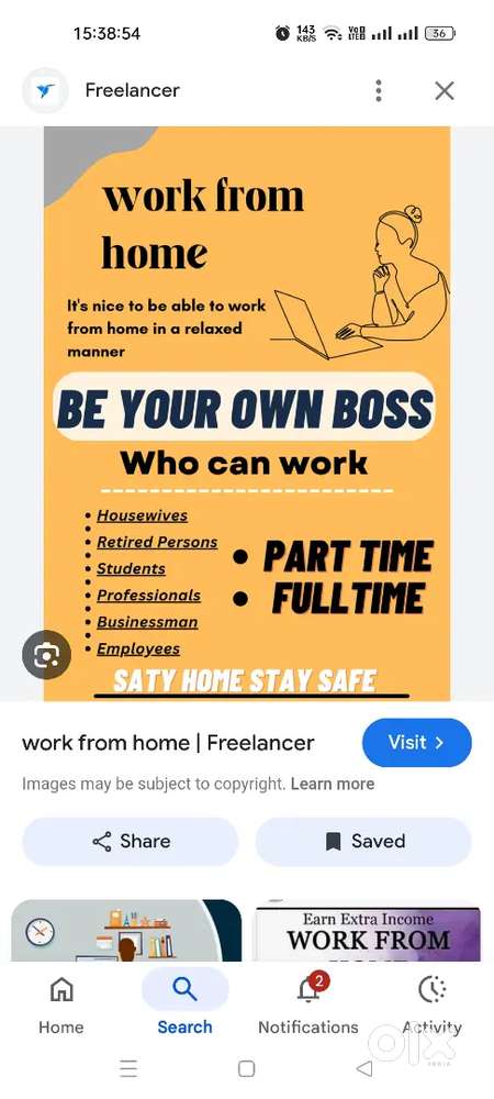 Work from home with smartphone