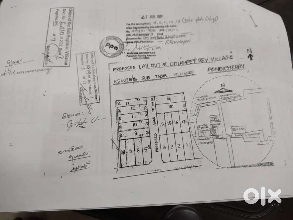 Plots for sale in Villanur Odiyampet