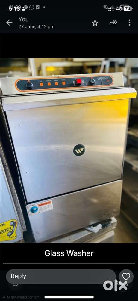 Glass washer dishwasher Used commercial restaurant equipments