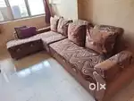 Double bed (5000/-) L shape sofa (10,000/-)