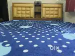 King Size Double Bed with Bottom & Back Storage and Back Cushion