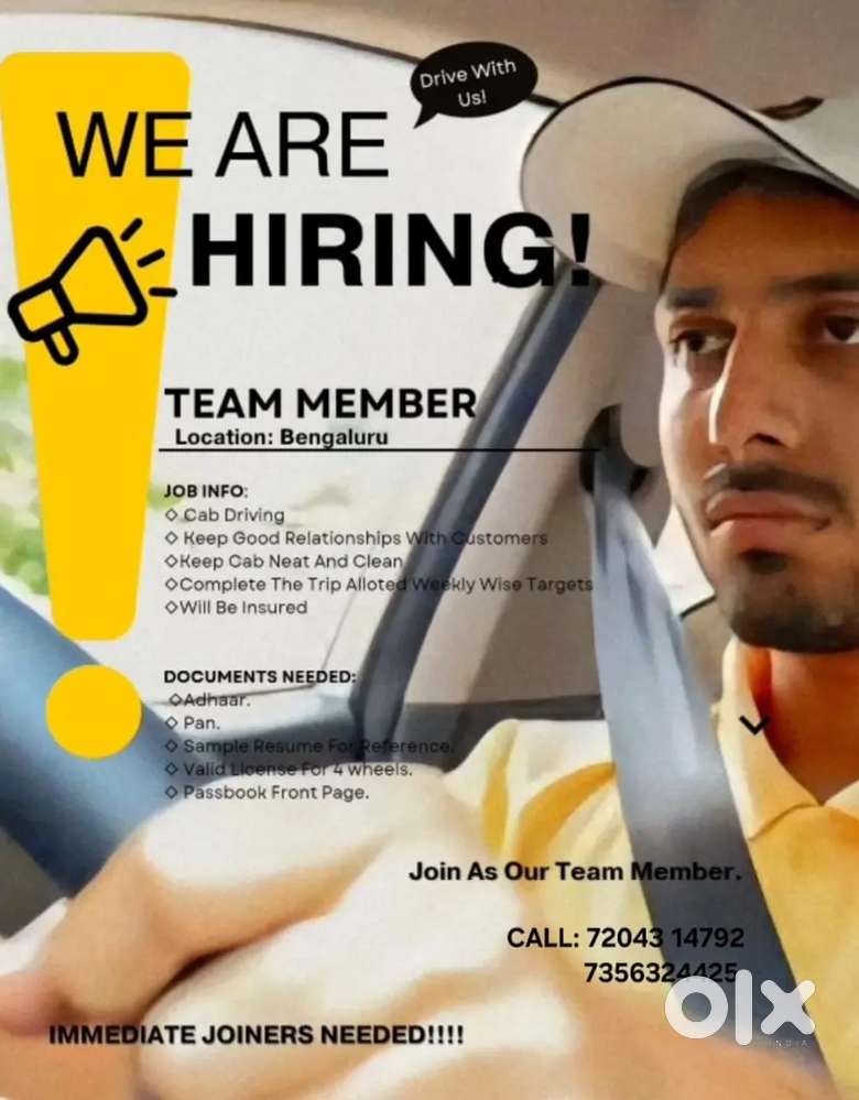 Driving partners needed for uber