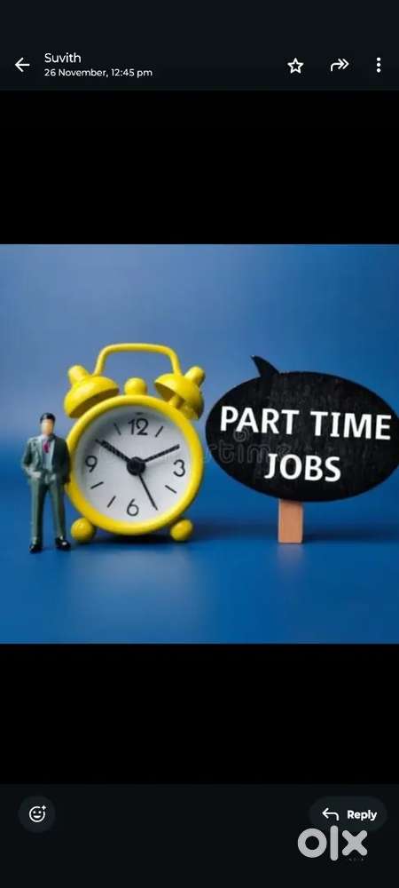 Work from home  to part time job.