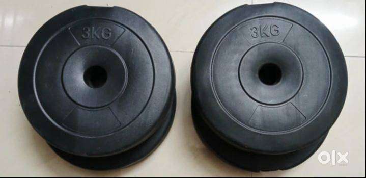 3 in 1 Convertible Dumbbell (3 Kg Each of total 4 Plates)