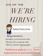 Sales staff vacancy @ panampilly nagar- full time and part time