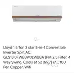 Lloyad 1.5 ton inverter ac with pure cooper and kit