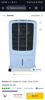 1 Kenstar dessert Air Cooler 60 ltr and 2No. wall mount fans