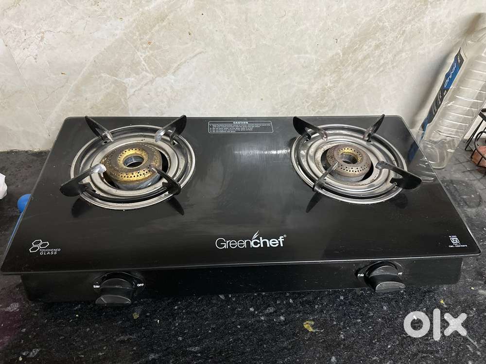 Green chef gas stove Glass top