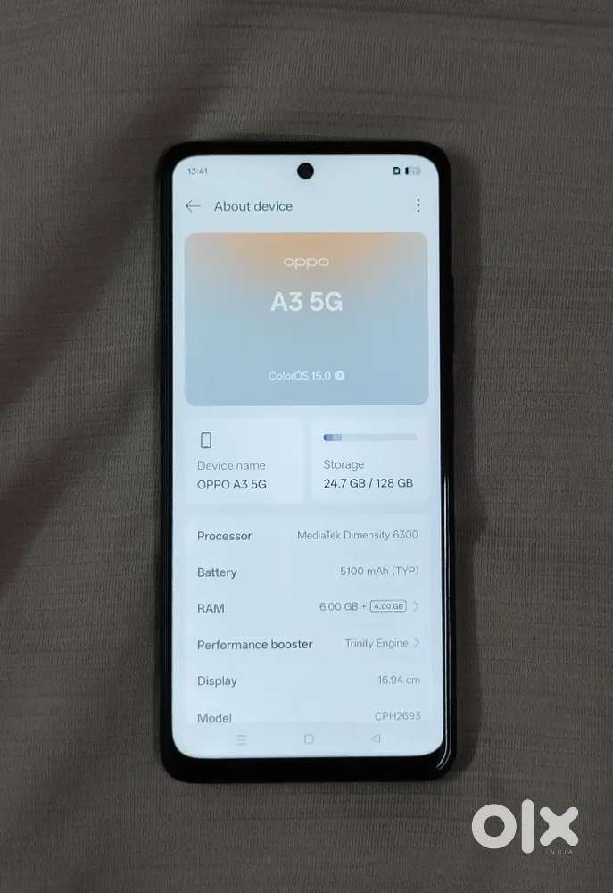 OPPO A3 5G 6GB128GB,10mnths old