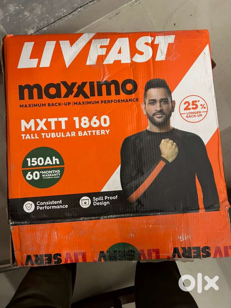 Microtek Inverter + Livfast battery almost new 3 year warrenty