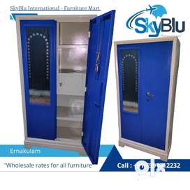 New 2 door Steel Cupboard with mirror at wholesale price