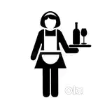 A waitress for service and house keeping in a multi cuisine restaurant