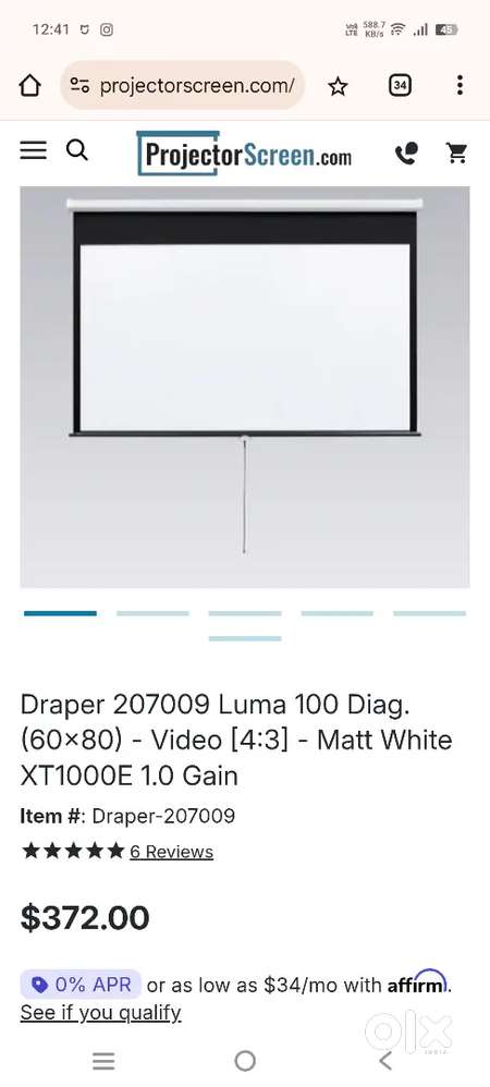 Draper Luma Projection Screen