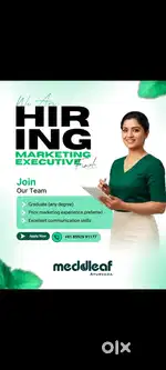 Hiring Female Marketing Executive – Join Meddleaf Ayurveda Hospita