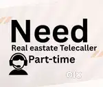 Need part time telecaller to real estate firm