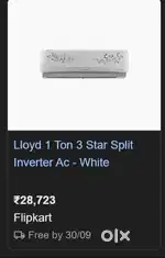 Beat the Heat with a Like-New Lloyd AC! ️ Lloyd 1 Ton 3 Star Inverter