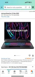 Acer predator neos 16