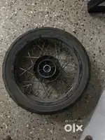 Stock tyre and front fork of the GT650