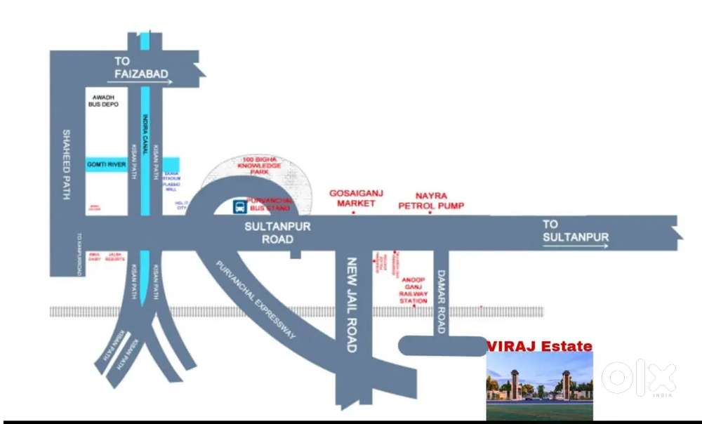 सुल्तानपुर हाइवे पर प्लांट ले 1000 एरिया ले अप्रूव्ड सोसायटी में