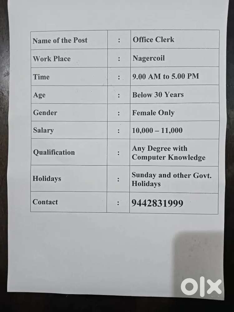 Office Clerk