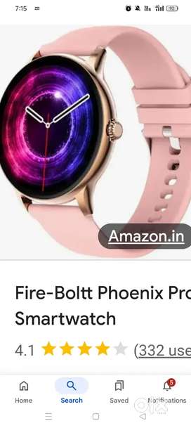 Smart watch fire Bolt smartwatch