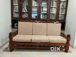 Teak wood made sofa set and 2 sofa chair with cushion
