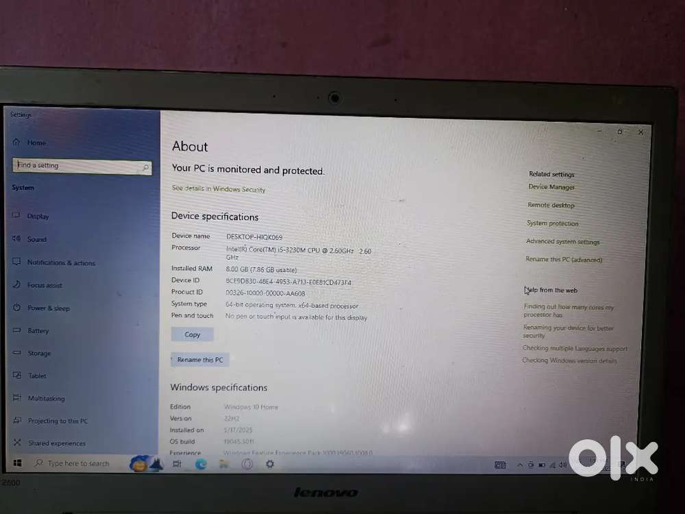 Lenovo ideaPad Z500, i5 3rd Gen, 8GB RAM, SSD, Good Condition