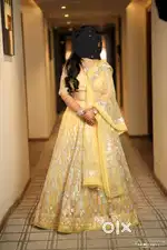 Designer Yellow Colored Lehenga Set with Dupatta from Kultham Fashion