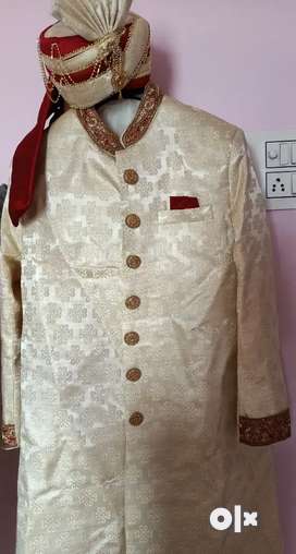 Sherwani with pajama and with pagdi full wedding suit for men