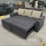 Sofa Cumbed with comfortable headrest and golden cup holders