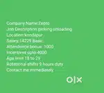 Wanted male (picker&loader)Kondapur