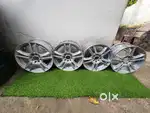 15 inch alloy wheels, 4 pieces, no complaints.