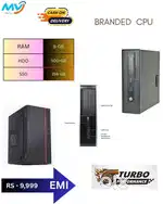 Ready To Work-Branded CPU  Ram - 8GB DDR3  SSD - 256GB  Hard disk - 50