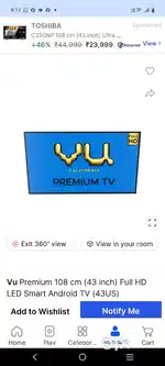 Vu 43 inches HD smart tv in perfect condition