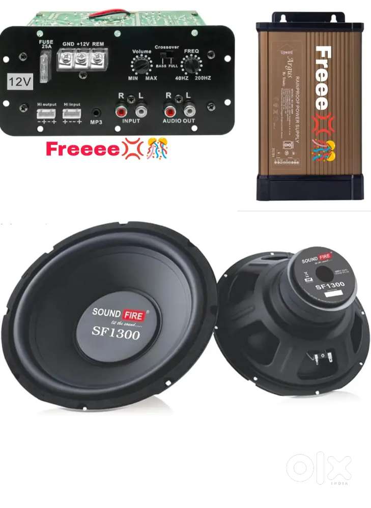 SOUND FIRE SUBWOOFER 1300W.PEAK POWER 300w RMS