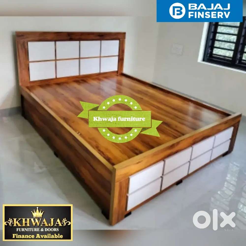 Khwaja furniture. Affordable Desighner Bed. Bajaj finanace available