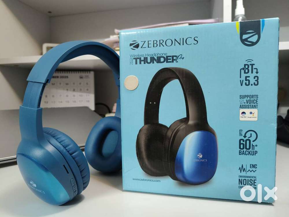 Zebronics Thunder Pro Bluetooth Headset  60h Backup  Gaming Mode