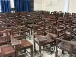 Wooden Chair with Writing Desk