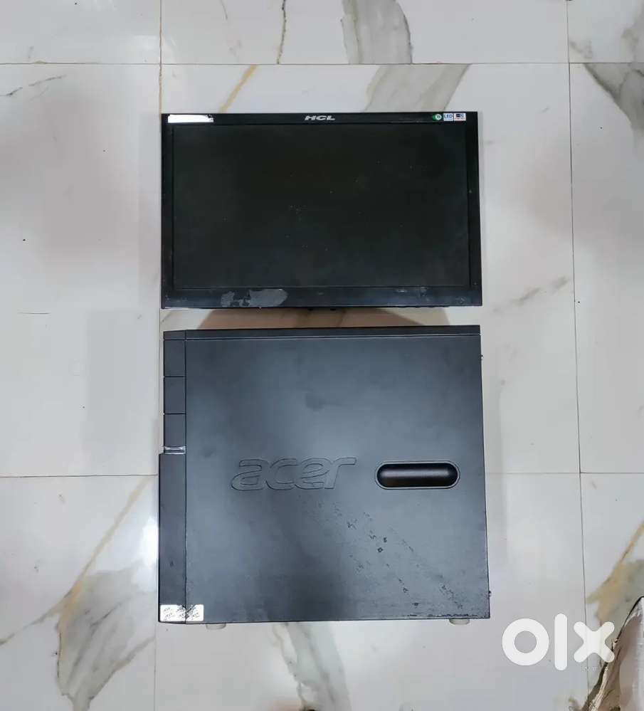 HCL Computer monitor and Acer CPU