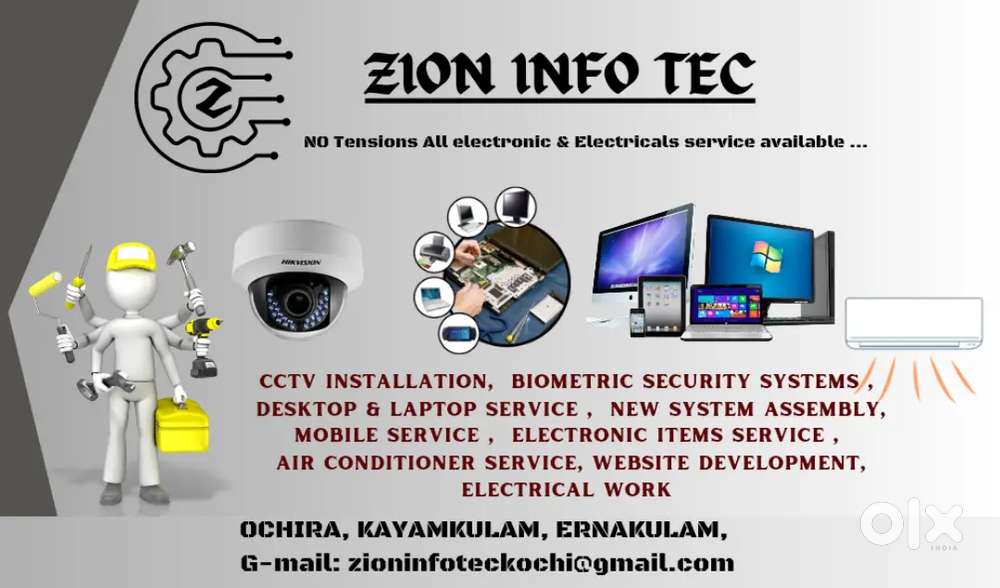 Computer service, CCTV Installation, Electrical service