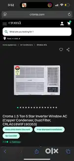 5 star brand new chroma window AC at 28000