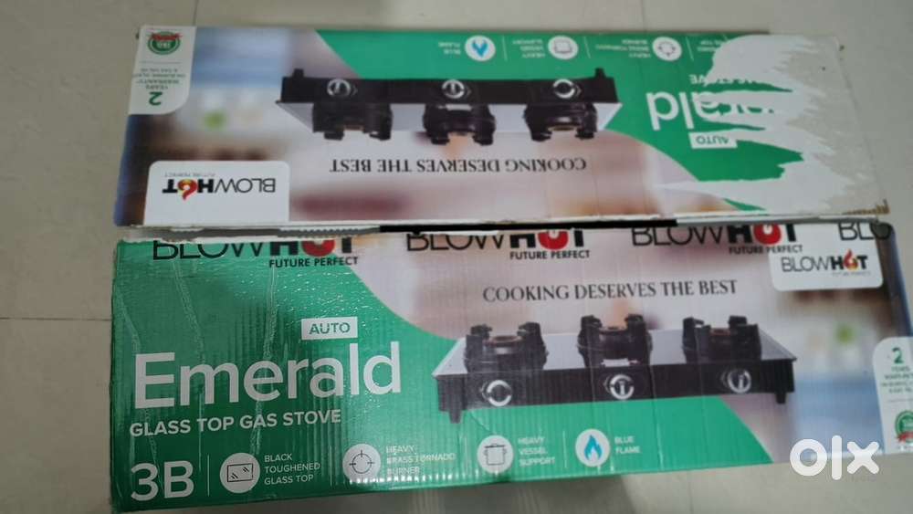 Blow hot auto emerald glass top gas stove