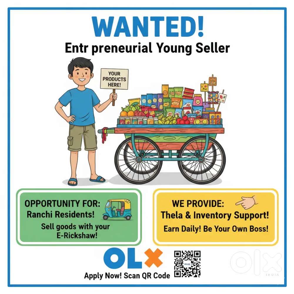 Young boy with business mind set for stall