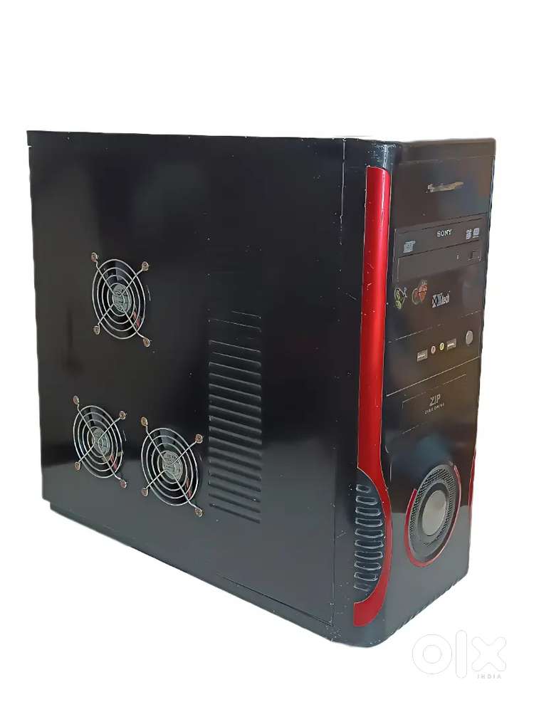 Vintage/Retro XTech Mid-Tower PC Case - Black & Red (Case Only)