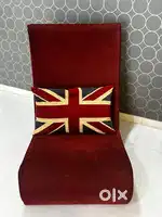 A unique red lounge chair
