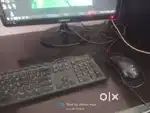 Computer HP cpu Samsung monitor sobat kibord ani maus vikri ahe