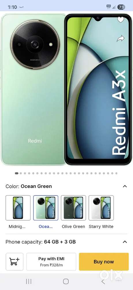 Redmi A3X, very less used