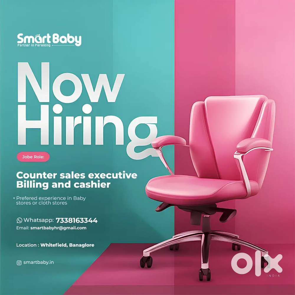 Counter sales executive for baby store